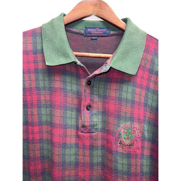 Vintage Royal Troon Golf Polo Shirt 126th Open Scotland Golfing Club Large - Picture 2 of 9